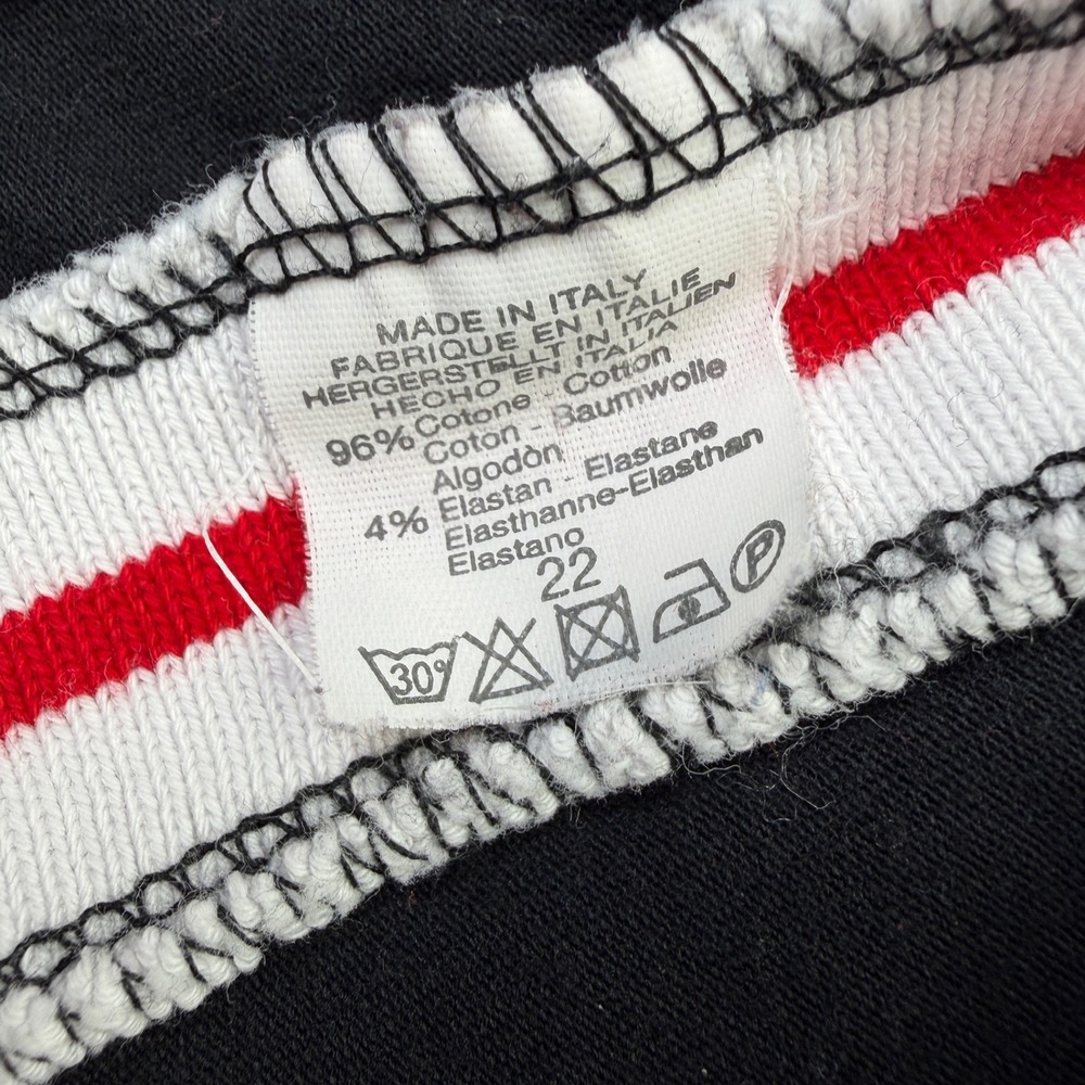 Brandy Melville Mini Dress Womens One Size Black Red White Side Stripe Italy - Picture 6 of 9